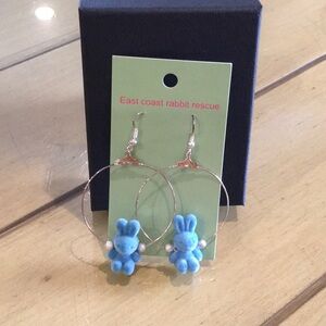 Blue Bunny Earrings